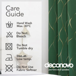 Deconovo Eyelet Room Darkening Curtains, Gold Wave Foil Printed Energy Saving Curtains, W46 X L90 Inch, Dark Forest, 1 Pair - thumbnail 9