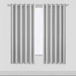 Ameha Light Grey Plain Curtain Blackout Thick Thermal Insulated Bedroom Kitchen 66'' X 54'' Curtain Pair With Tie Backs Pair - thumbnail 2