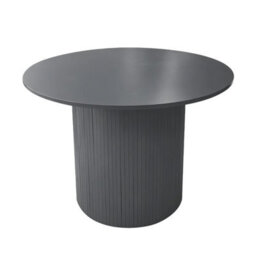 Ohs Madison Ribbed Round Dining Table Wood Effect - Dark Charcoal - thumbnail 2