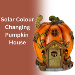 Led Pumpkin Fairy House Colour Changing Solar Light Autumn & Halloween Decoration - thumbnail 3