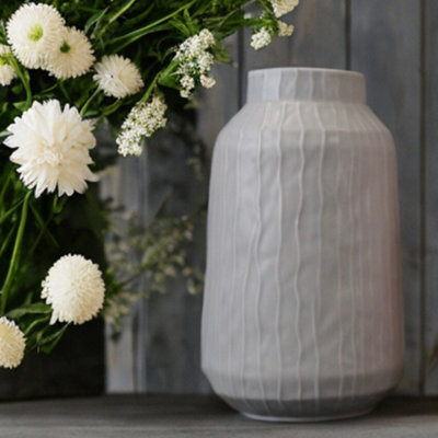 Satchville Glazed Pastel Grey Vase - image 1