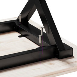 Walplus Dining Table Legs X-Frame 160X80X73 Cm Steel - thumbnail 8