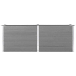 Berkfield Modern Garden Raised Bed 250X50X91 Cm Wpc Grey - thumbnail 4