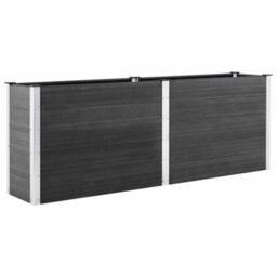 Berkfield Modern Garden Raised Bed 250X50X91 Cm Wpc Grey - thumbnail 3