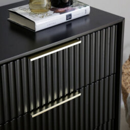 Monza 6 Chest Of Drawer With Fluted Front Black - thumbnail 4