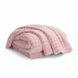 Rabbit Faux Fur Throw Blanket Ultra Soft Luxury Throw For Sofa And Bed Pink 150X200Cm - thumbnail 2