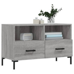Berkfield Sturdy Tv Cabinet Grey Sonoma 80X36X50 Cm Engineered Wood - thumbnail 3