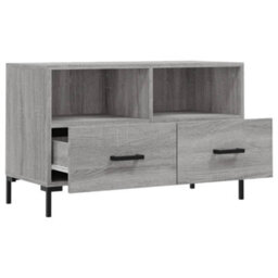 Berkfield Sturdy Tv Cabinet Grey Sonoma 80X36X50 Cm Engineered Wood - thumbnail 6