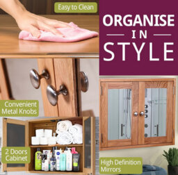 Hallowood Furniture Waverly Oak Two Door Bathroom Cabinet - thumbnail 4