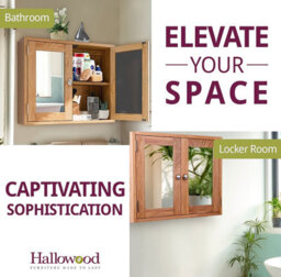 Hallowood Furniture Waverly Oak Two Door Bathroom Cabinet - thumbnail 6