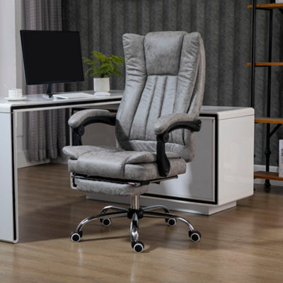 Vinsetto Executive Office Chair Computer Desk Chair For Home W/ Footrest, Grey - image 1