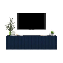 Heze Furniture Elpis Glamour Wall-Mounted Tv Cabinet With Storage 150 Cm - Navy Matt