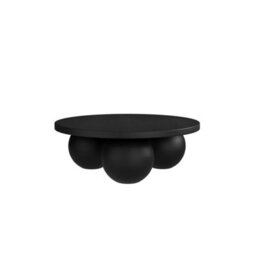 Wyld Haus Templemore Round Concrete Coffee Table 900mm X 300mm Matt Black - thumbnail 2