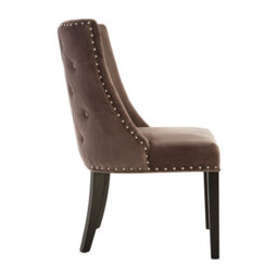 Orsina Grey Velvet Chair, Curly Back Chair, Easy To Assemble Borg Chair, Comfy Office Chair - thumbnail 3