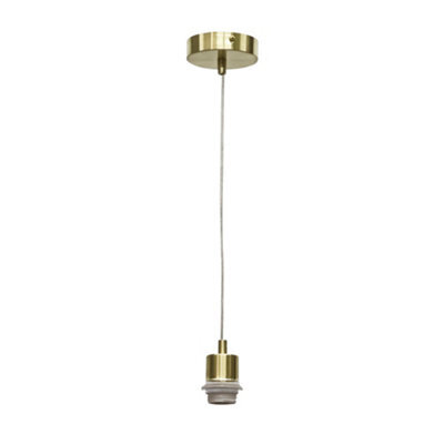 First Choice Lighting Carss - Satin Brass Ceiling Pendant Flex Kit For Easy Fit Shade - image 1