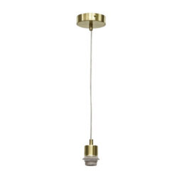 First Choice Lighting Carss - Satin Brass Ceiling Pendant Flex Kit For Easy Fit Shade - thumbnail 1