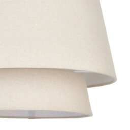 First Choice Lighting Ambra - Two Tier Natural Linen Easy Fit Pendant Shade - thumbnail 3