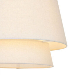 First Choice Lighting Ambra - Two Tier Natural Linen Easy Fit Pendant Shade - thumbnail 4