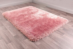 Blush Plain Shaggy Handmade Luxurious Sparkle Rug For Dining Room Bedroom & Living Room-160Cm X 230Cm - thumbnail 4