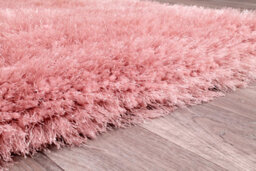 Blush Plain Shaggy Handmade Luxurious Sparkle Rug For Dining Room Bedroom & Living Room-160Cm X 230Cm - thumbnail 7