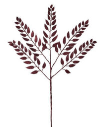 WeRChristmas 73 Cm Burgundy Glitter Leaf Christmas Decoration Spray - thumbnail 1