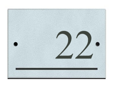 Reversed Slate Number 22 Sky Blue 14 X 9Cm - image 1