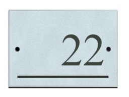 Reversed Slate Number 22 Sky Blue 14 X 9Cm - thumbnail 1