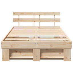 Berkfield Modern With Headboard With Drawer Brown 120 X 200 Cm Solid Pine Wood - thumbnail 8
