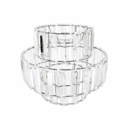 3 Tier Clear Crystal Pendant Lampshade, Modern Chandelier Style Ceiling Light Shade - thumbnail 8