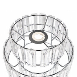3 Tier Clear Crystal Pendant Lampshade, Modern Chandelier Style Ceiling Light Shade - thumbnail 9