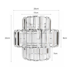 3 Tier Clear Crystal Pendant Lampshade, Modern Chandelier Style Ceiling Light Shade - thumbnail 4