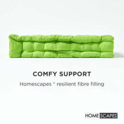 Homescapes Cotton Lime Green Floor Cushion, 50 X 50 Cm - thumbnail 4