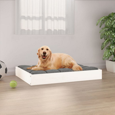 Vidaxl Dog Bed White 71,5X54X9 Cm Solid Wood Pine - image 1