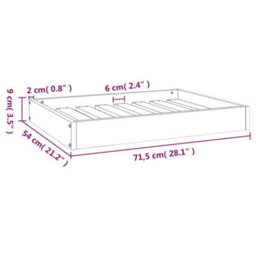 Vidaxl Dog Bed White 71,5X54X9 Cm Solid Wood Pine - thumbnail 3