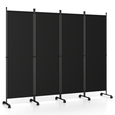 Costway 4-Panel Room Divider 173 Cm Tall Folding Privacy Screen Portable Wall Separator - image 1