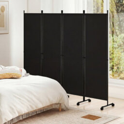 Costway 4-Panel Room Divider 173 Cm Tall Folding Privacy Screen Portable Wall Separator - thumbnail 3
