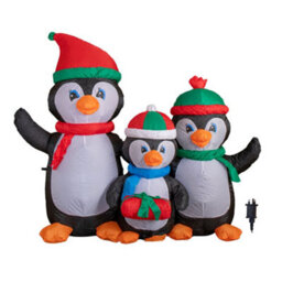 Samuel Alexander 1.5M Light Up Christmas Inflatable Penguin Family With 12 White Leds - thumbnail 9