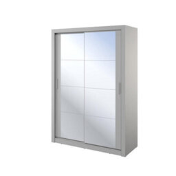 Arte Stylish Grey Lux 18 Sliding Door Wardrobe H2150mm W1500mm D600mm With Mirrored Panels - thumbnail 2