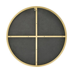 Furniturebox Emma 60Cm Small Art Deco Gold Metal Frame Round Hallway Bedroom Dining And Living Room Wall Mirror - thumbnail 5