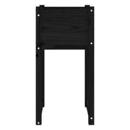 Berkfield Rustic Planter Black 40X40X81 Cm Solid Wood Pine - thumbnail 4
