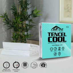Xample Rem-Fit Tencel Cool Mattress Protector, Small Double - thumbnail 1