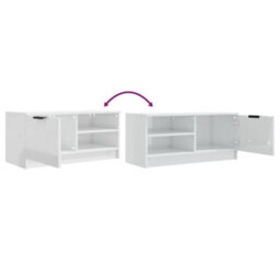 Vidaxl Tv Cabinet High Gloss White 80X35X36.5 Cm Engineered Wood - thumbnail 8