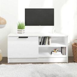 Vidaxl Tv Cabinet High Gloss White 80X35X36.5 Cm Engineered Wood