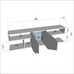 Decorotika Incia High Gloss White Tv Stand Tv Unit For Tvs Up To 71 Inch Gloss White - thumbnail 6