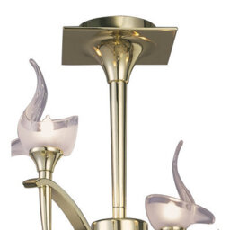 Luminosa Lighting Luminosa Viena Semi Flush Round 4 Light G9, Polished Brass - thumbnail 3