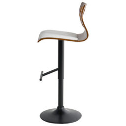 Beliani Set Of 2 Bar Chairs Petersburg Faux Leather White/ Black - thumbnail 8