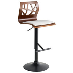 Beliani Set Of 2 Bar Chairs Petersburg Faux Leather White/ Black - thumbnail 5