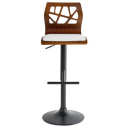 Beliani Set Of 2 Bar Chairs Petersburg Faux Leather White/ Black - thumbnail 7
