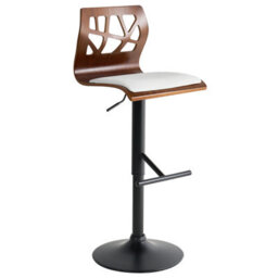Beliani Set Of 2 Bar Chairs Petersburg Faux Leather White/ Black - thumbnail 6