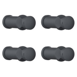 Myhomeware Set Of 2 Single Anthracite Grey Universal Brackets For Flat Heated Towel Rail Radiator - thumbnail 4